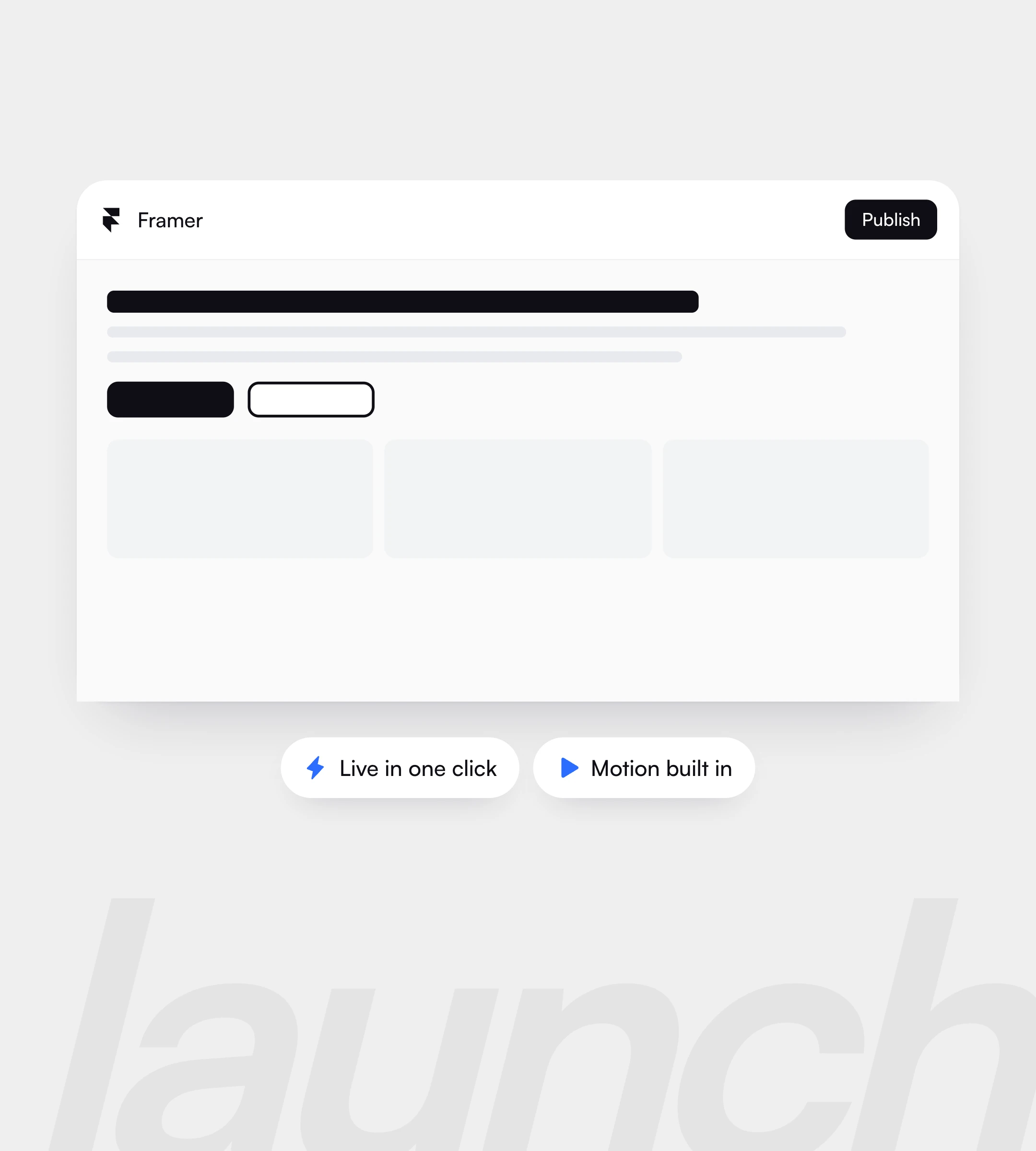 A Framer page ready to publish