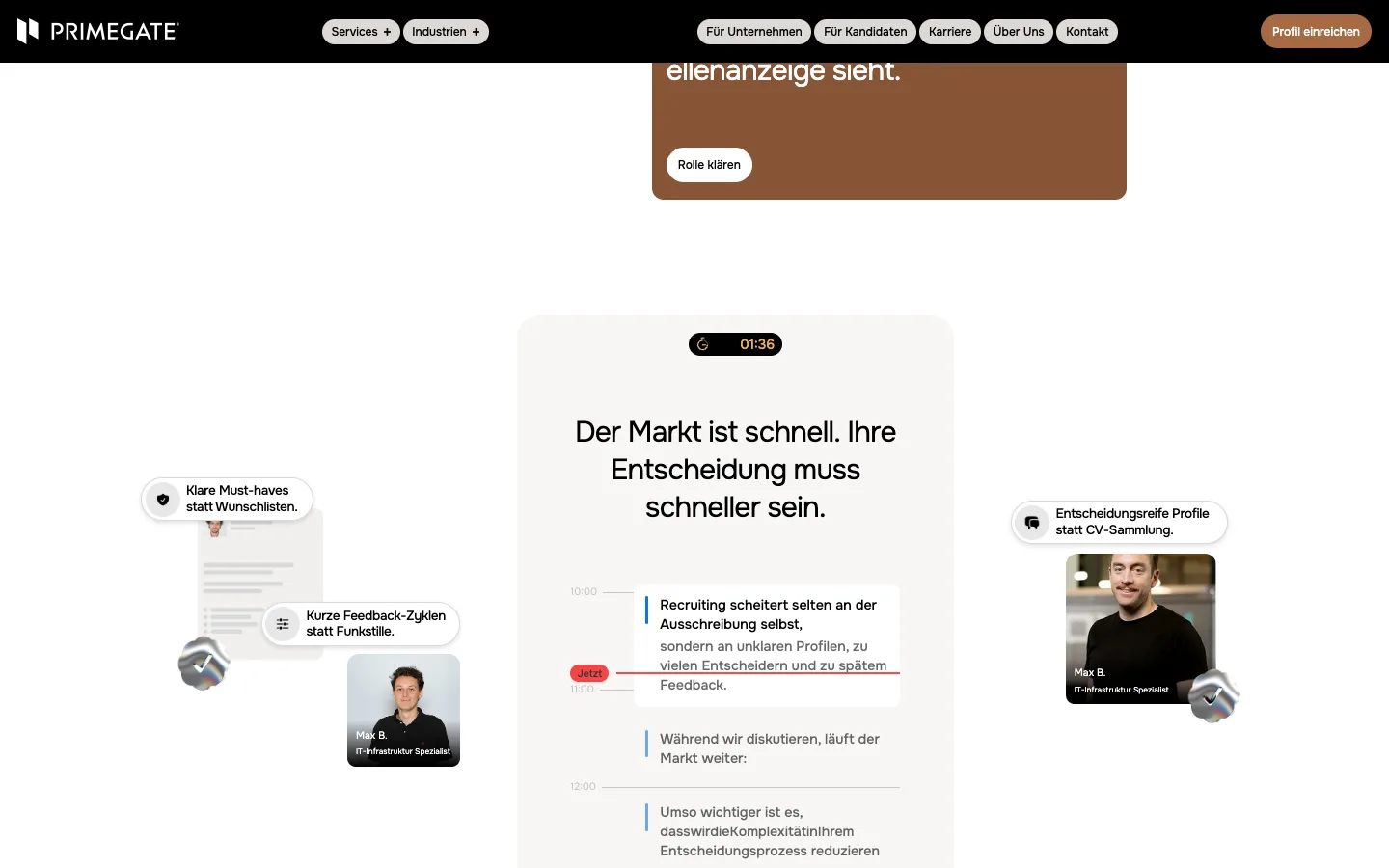 Primegate website, section 2